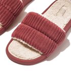 sandales iqushion fitflop doublées en polaire et en velours côtelé bleu rouge 3