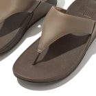 lulu fitflop en cuir avec bride gris minky 3