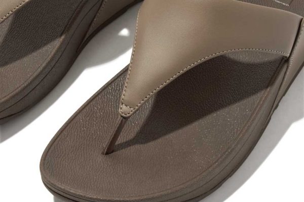 lulu fitflop en cuir avec bride gris minky 3