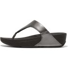 fitflop lulu leather toe post sandals pewter 1