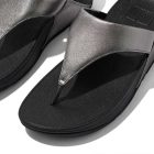 fitflop lulu leather toe post sandals pewter 3