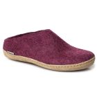 glerups leather sole slip-ons cranberry 1