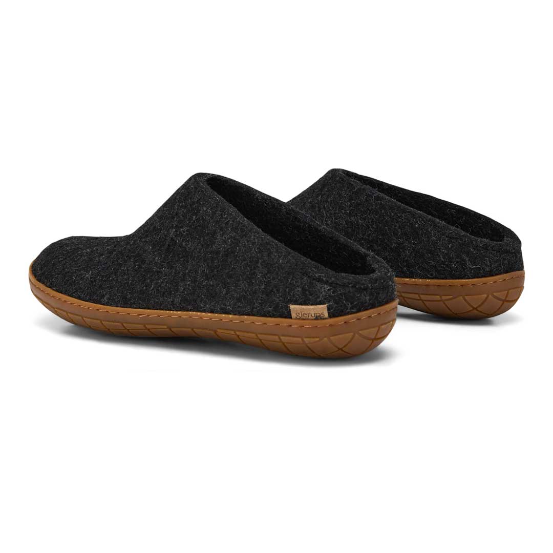 glerups natural rubber sole slip-ons charcoal 4