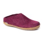 glerups natural rubber sole slip-ons cranberry 1