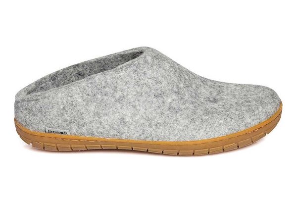 glerups natural rubber sole slip-ons grey 1