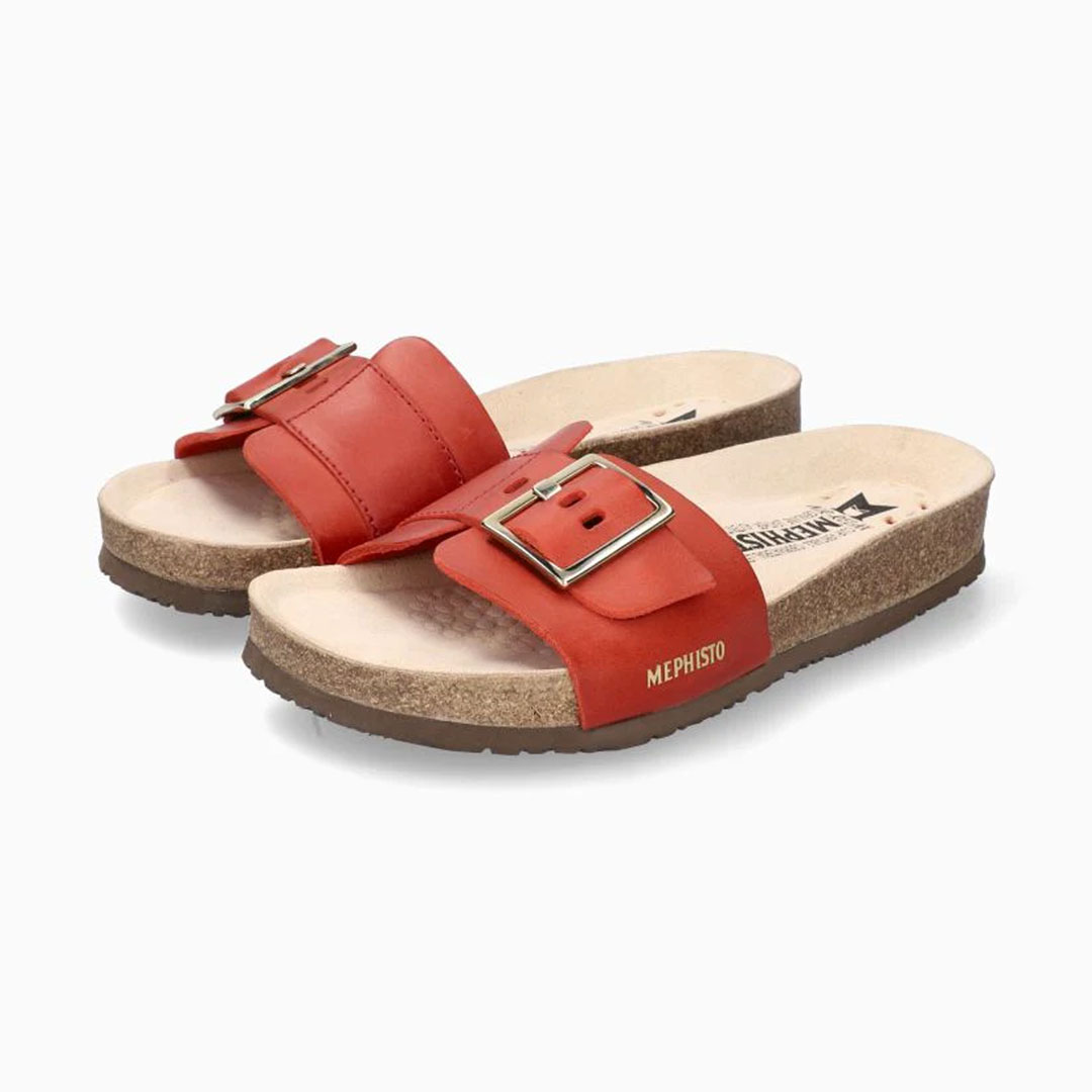 mephisto mabel women's sandals red 3
