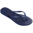 havaianas slim flip flops navy blue