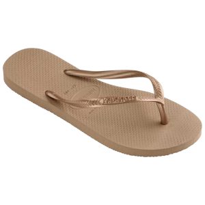 havaianas slim flip flops rose gold 1