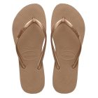 havaianas slim flip flops rose gold 2