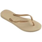 havaianas slim flip flops sand grey light golden