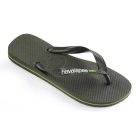 havaianas brazil logo flip green olive